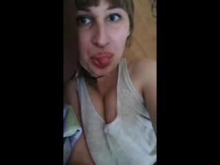 drunk crumples and shows big boobs on cam