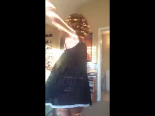 danced a little and took off her dress