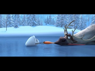 cool cartoon))) snowman and elk